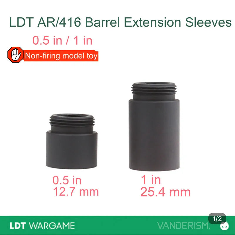LDT AR/416 Outer-Barrel Extension, 0.5/1 Inch (Pre-Order 50 Hari)