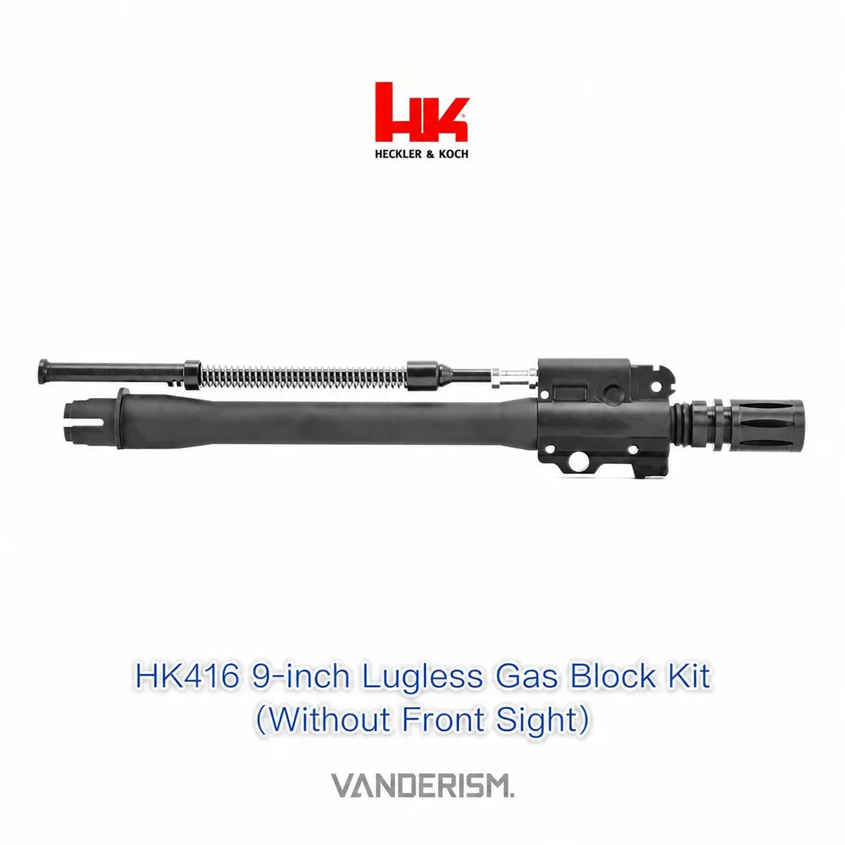 HK416 Outer Barrel Gas Block Sight and Flash Hider Set (Pre-Order 50 Hari)