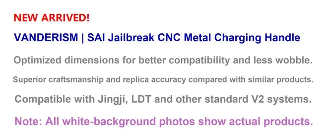 SAI Jailbreak CNC Charging Handle for V2 (Pre-Order 50 Hari)