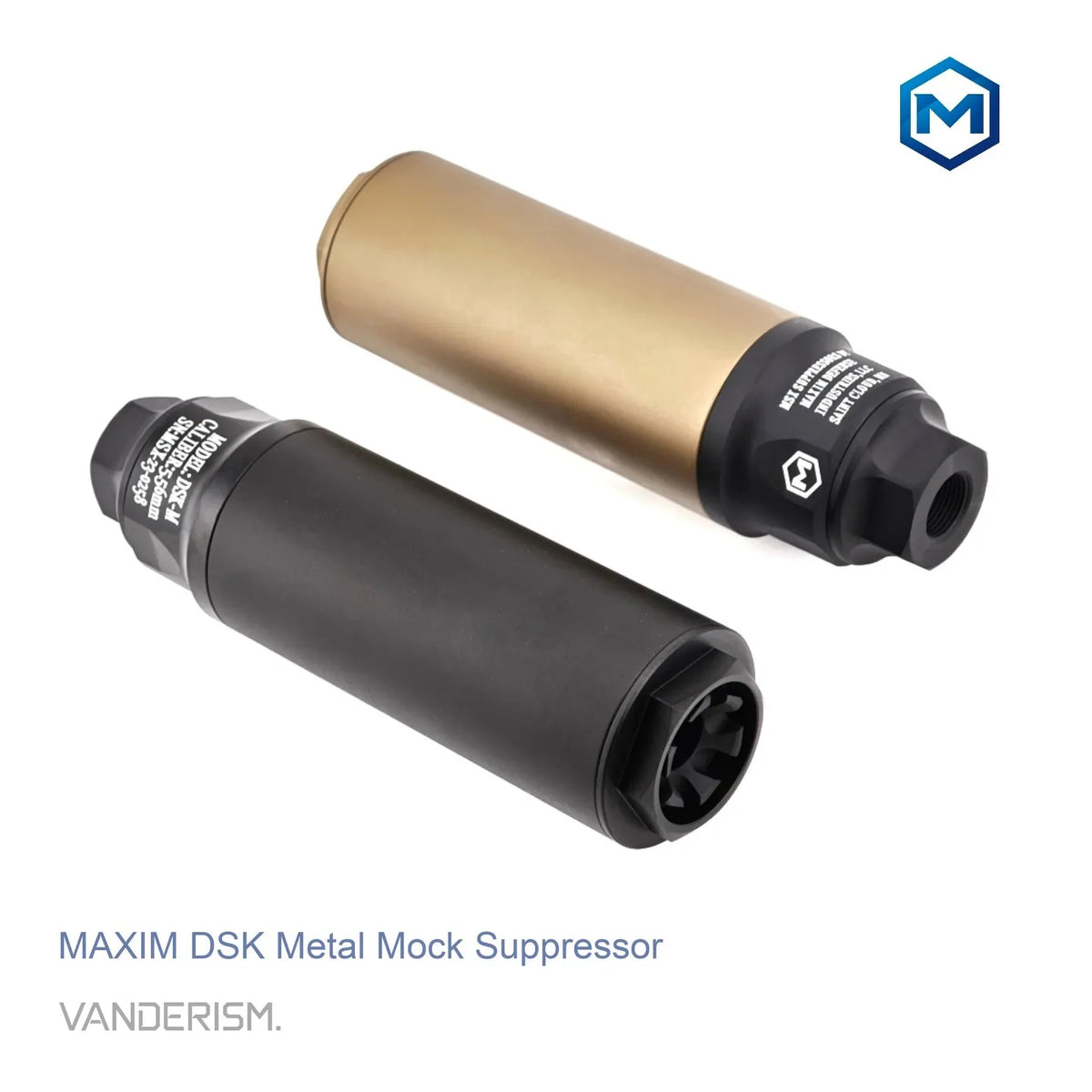 MAXIM DSK PDX Metal Mock Suppressor | Gel Blaster WGG WGB Airsoft (Pre-Order 50 Hari)