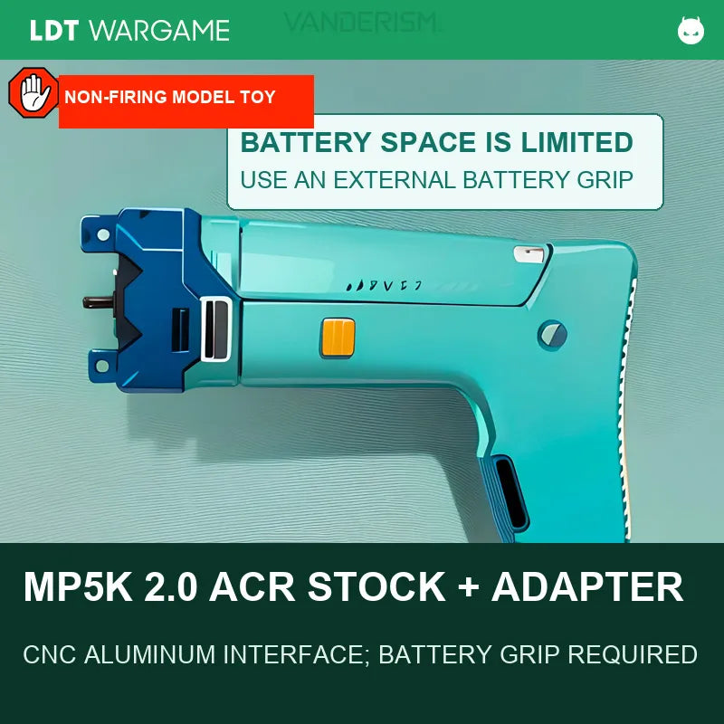 MP5K 2.0 ACR Stock with CNC Aluminum Adapter for Toy Models (Pre-Order 50 Hari)