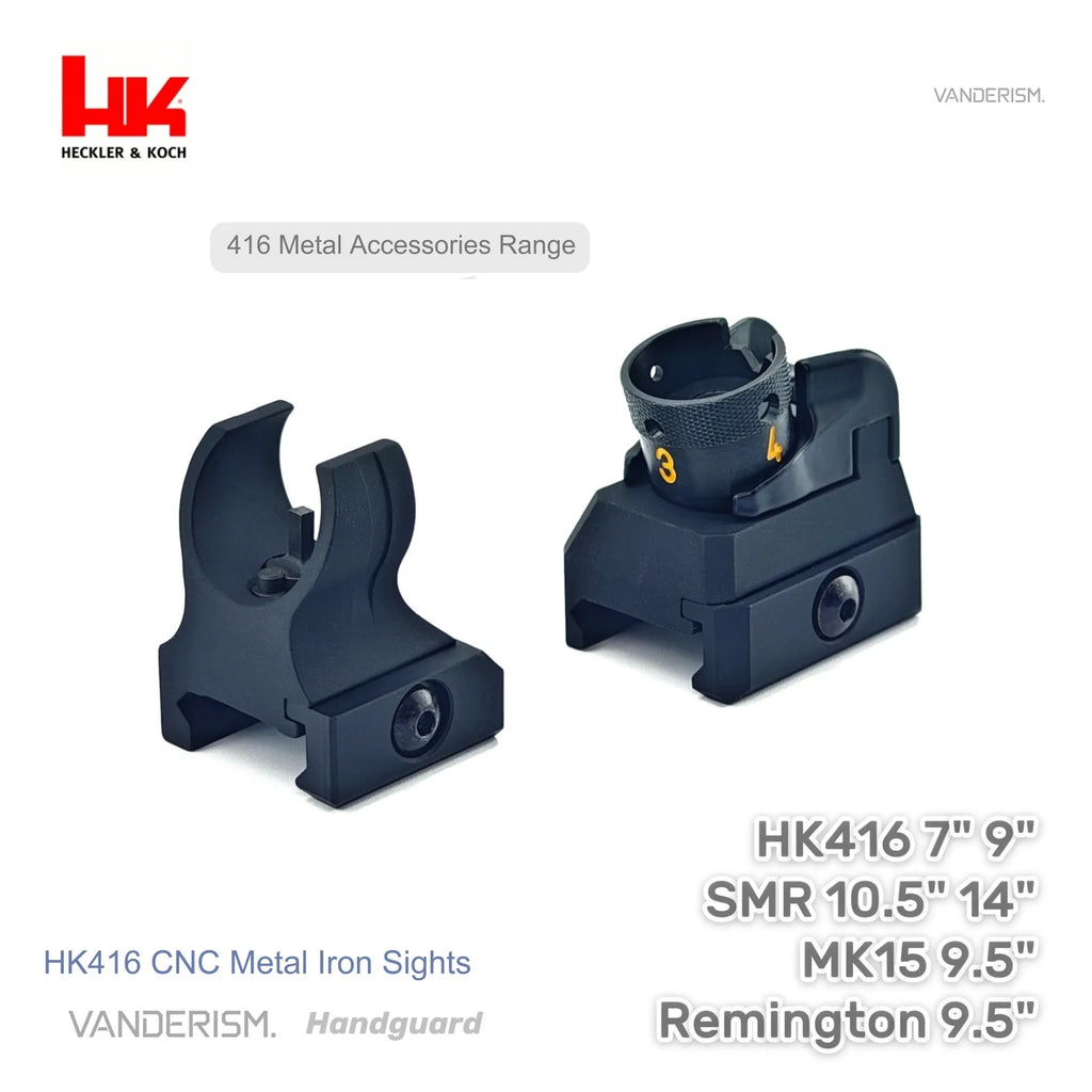 HK416 CNC Aluminum Sights and Gas Block Front Sight (Pre-Order 50 Hari)
