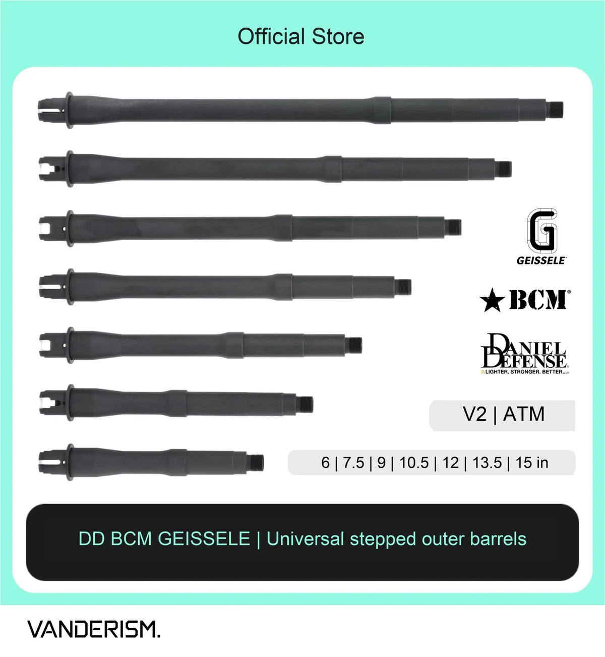 DD BCM GEISSELE Stepped Outer Barrels for ATM (Pre-Order 50 Hari)