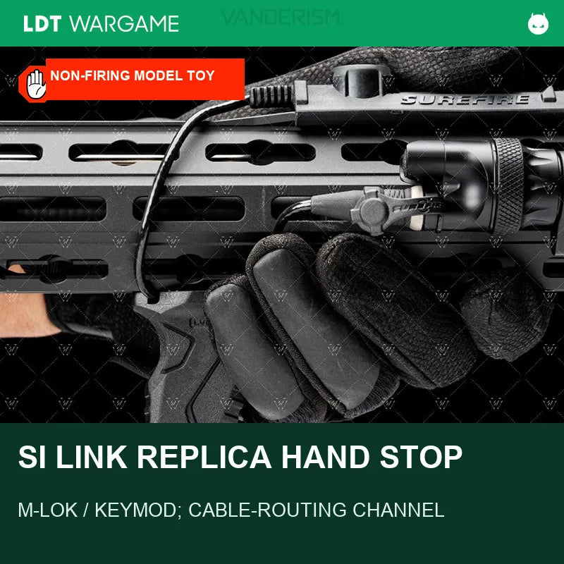 Si Link Replica Hand Stop with Cable Routing, MLOK / KEYMOD (Pre-Order 50 Hari)