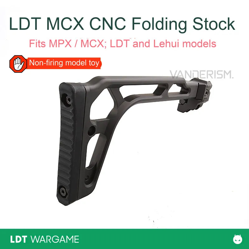 LDT MCX / MPX CNC Metal Folding Stock with Soft Shoulder Pad for LDT / Lehui Toy Models (Pre-Order 50 Hari)