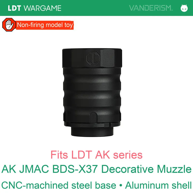 LDT AK JMAC BDS-X37 Steel / Aluminum Decorative Muzzle, Nonfunctional (Pre-Order 50 Hari)