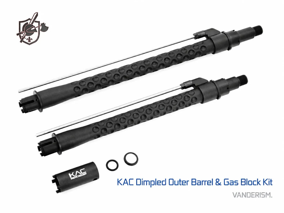 KAC Dimpled Outer Barrel and Gas Block Kit | Gel Blaster WGG WGB (Pre-Order 50 Hari)