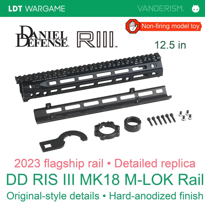 DD RIS3 MK18 Hard-Anodized MLOK Replica Handguard (Pre-Order 50 Hari)