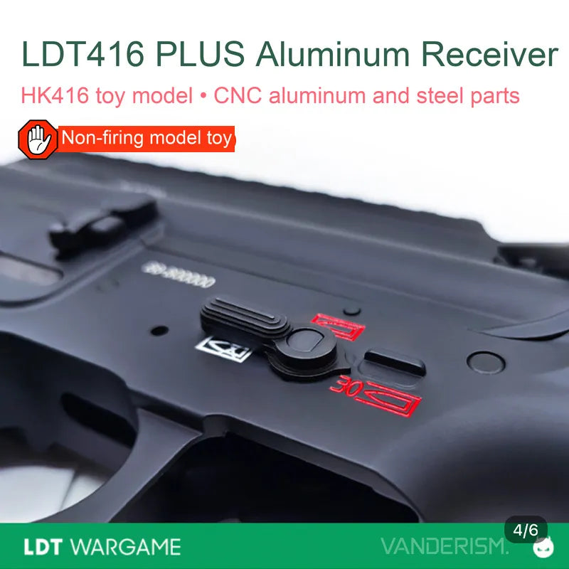 LDT416Plus HK416C/D Die-Cast + CNC Aluminum Split Receiver Kit with Steel Small Parts (Pre-Order 50 Hari)