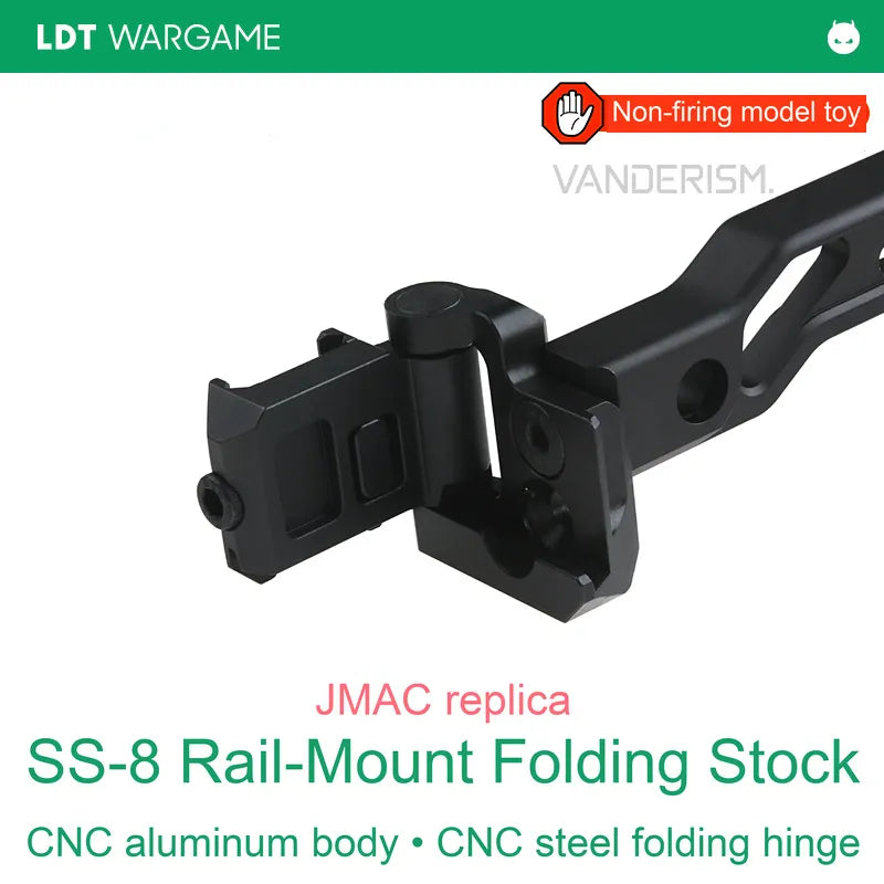 JMAC SS-8 CNC Rail-Mount Folding Stock for Toy Models (Pre-Order 50 Hari)