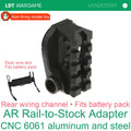 LDT Si CNC 6061 Aluminum and Steel Rail-Stock Adapter for AR Aluminum Toy-Model Receivers (Pre-Order 50 Hari)