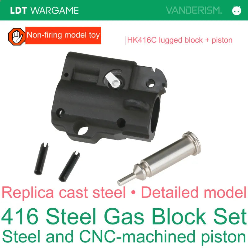 LDT416Plus Steel Replica Decorative Gas Block / Tube for 416D and 416C (Pre-Order 50 Hari)