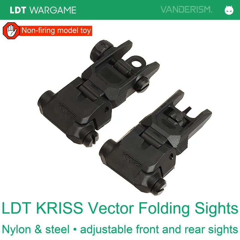 LDT KRISS Vector Nylon / Steel Folding Front and Rear Sights (Pre-Order 50 Hari)