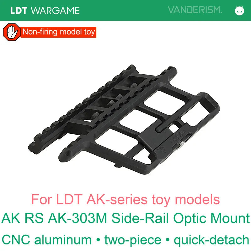 LDT RS AK-303 Quick-Detach Two-Piece Side-Rail Optic Mount, Lightweight CNC Aluminum Alloy (Pre-Order 50 Hari)