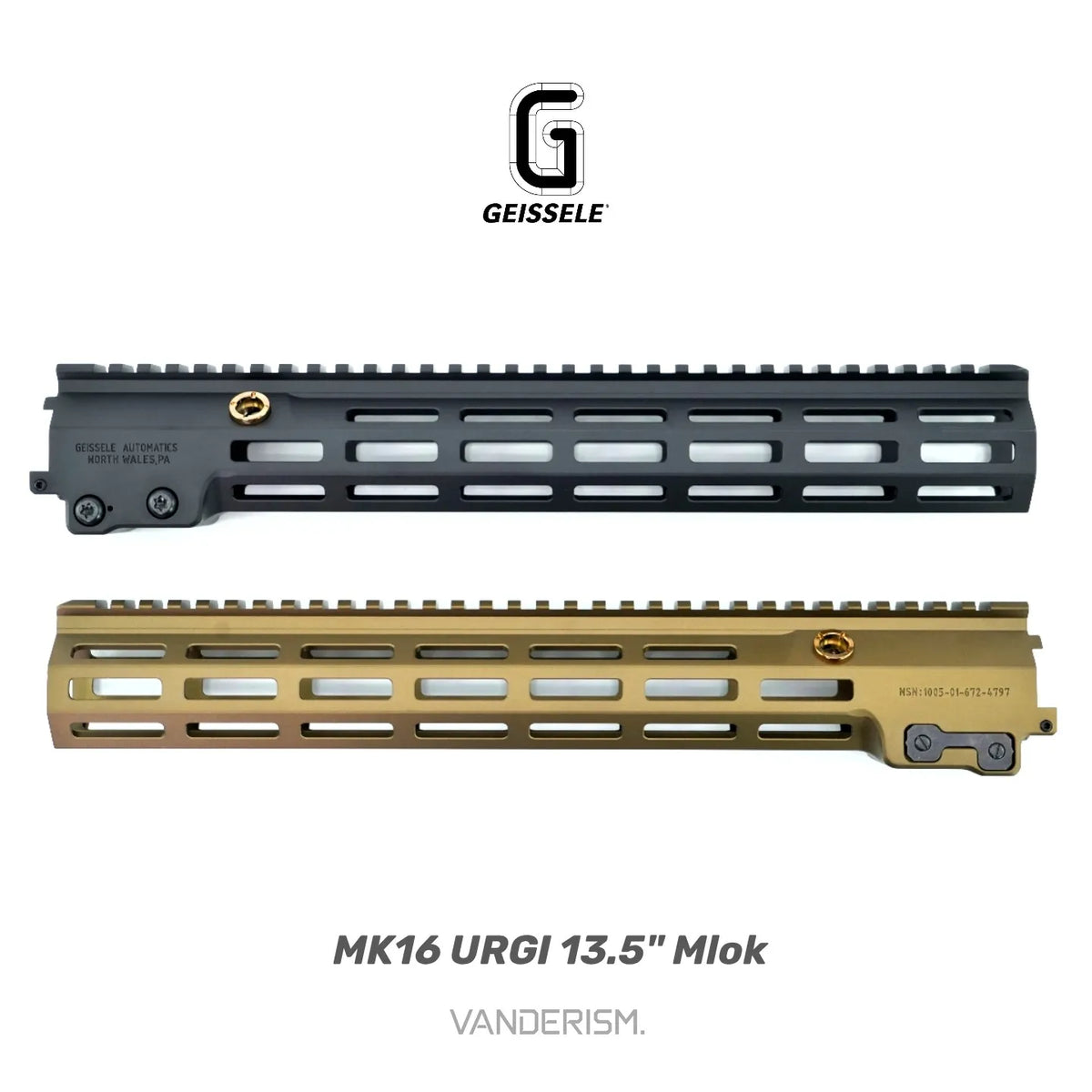GEISSELE URGI MK16 Metal Handguards | Gel Blaster WGG WGB Airsoft (Pre-Order 50 Hari)