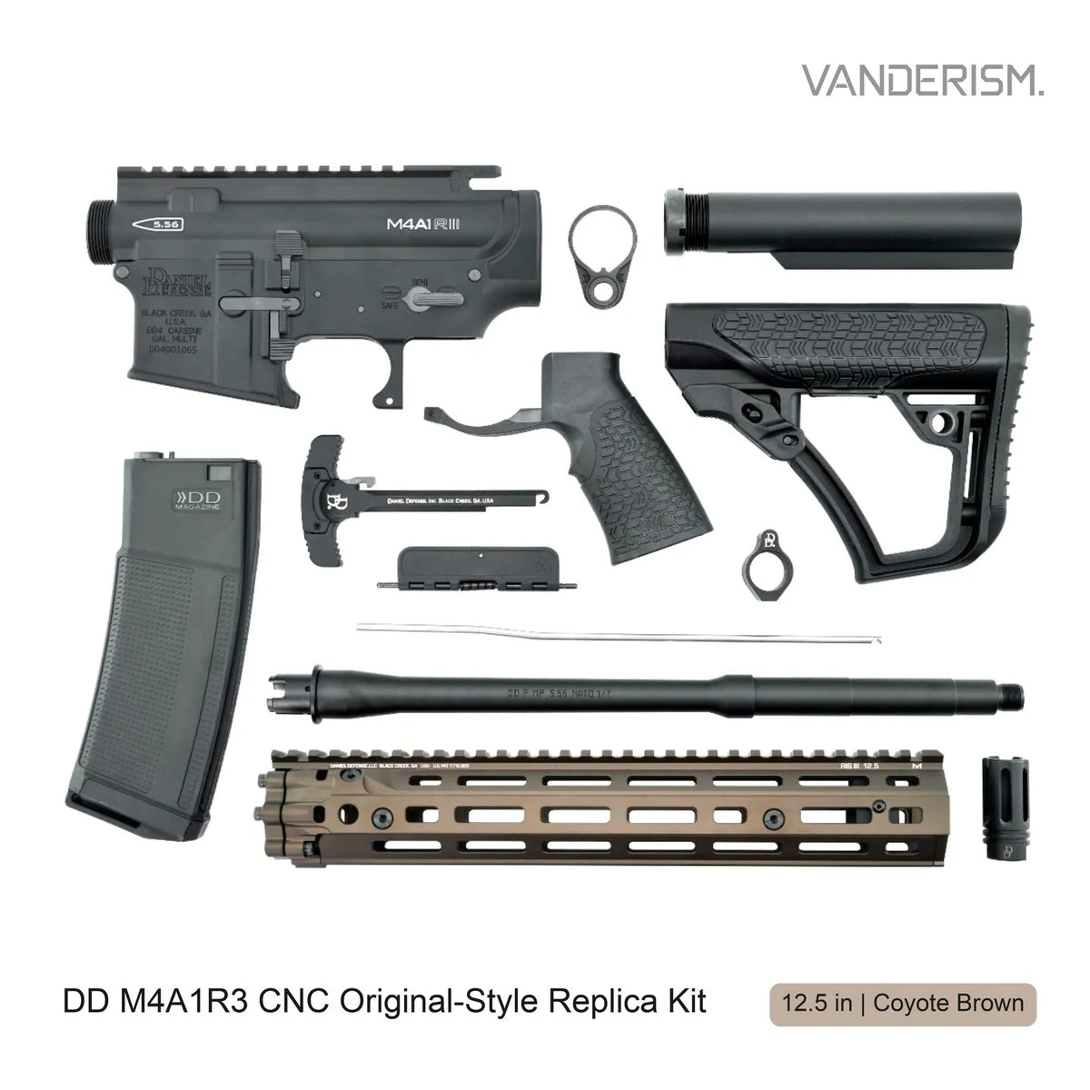 DD RIS3 CNC Metal Body Kit | Gel Blaster WGG WGB (Pre-Order 50 Hari)