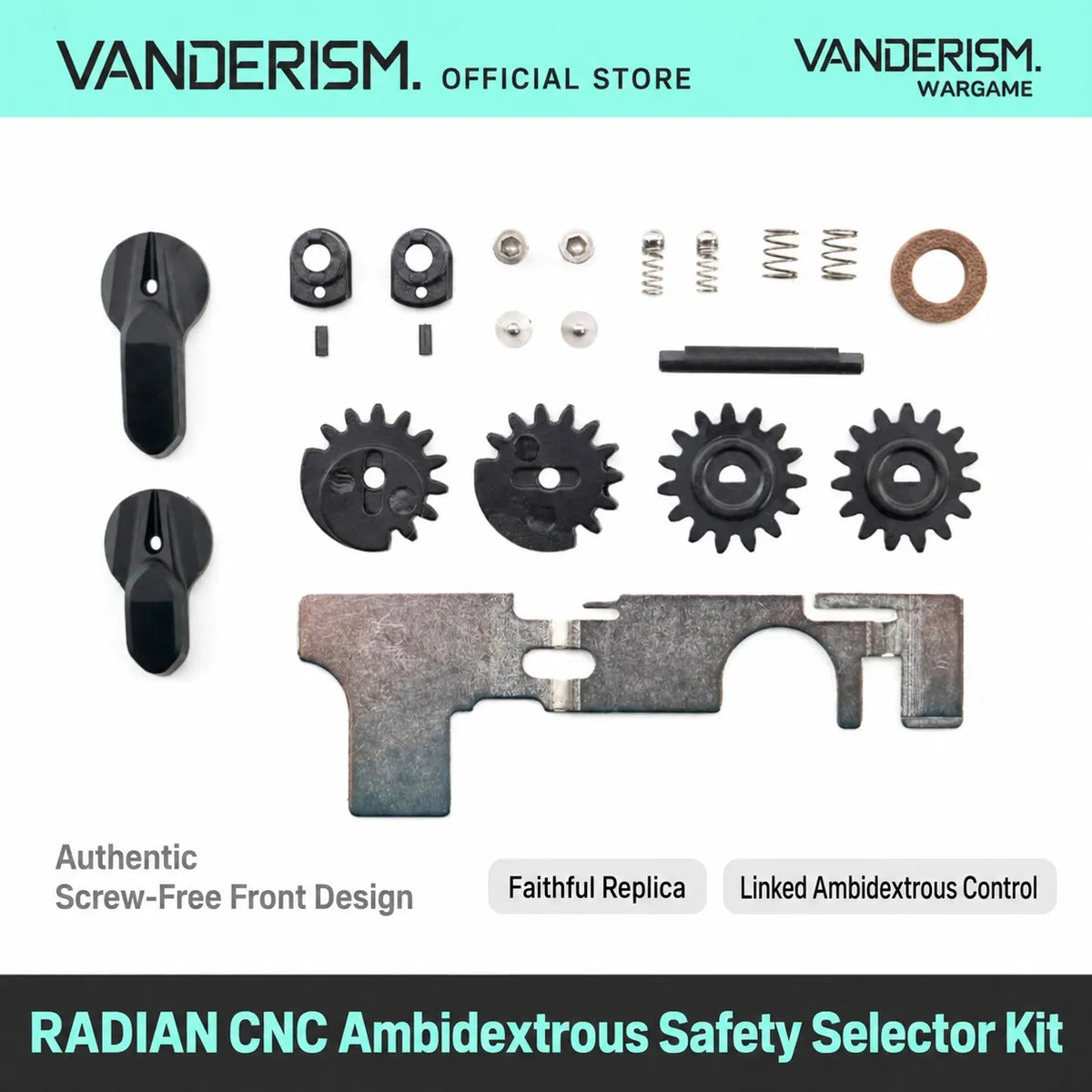 RADIAN CNC Ambidextrous Safety Selector | Gel Blaster WGG WGB (Pre-Order 50 Hari)
