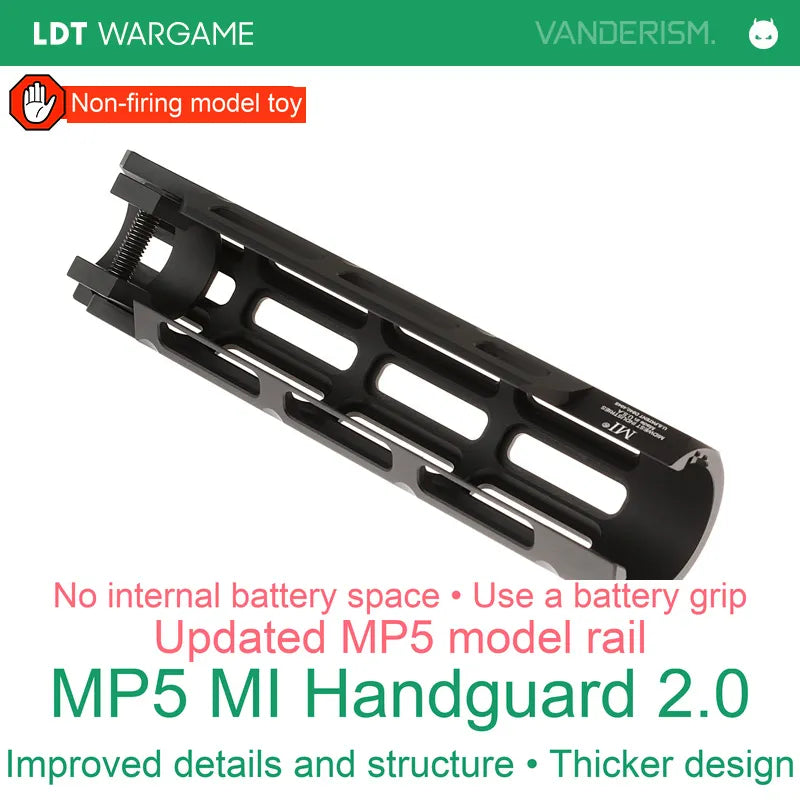 LDT MP5 MI 2.0 Asymmetric CNC MLOK Replica Handguard (Pre-Order 50 Hari)