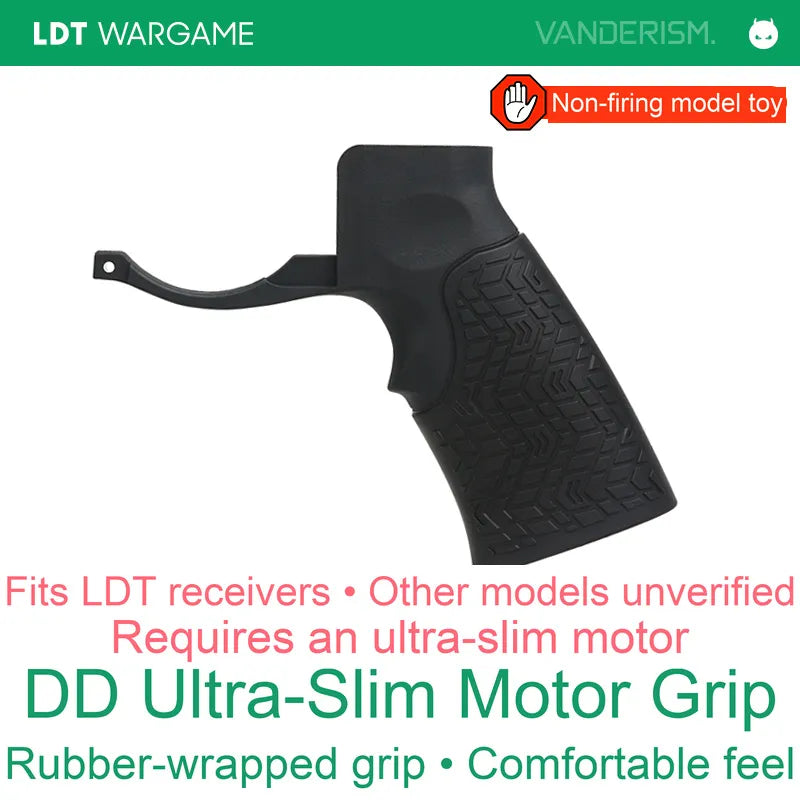 LDT DD Replica Rubber-Overmolded Ultra-Slim Grip with Integrated Trigger Guard; Requires Ultra-Slim Motor (Pre-Order 50 Hari)