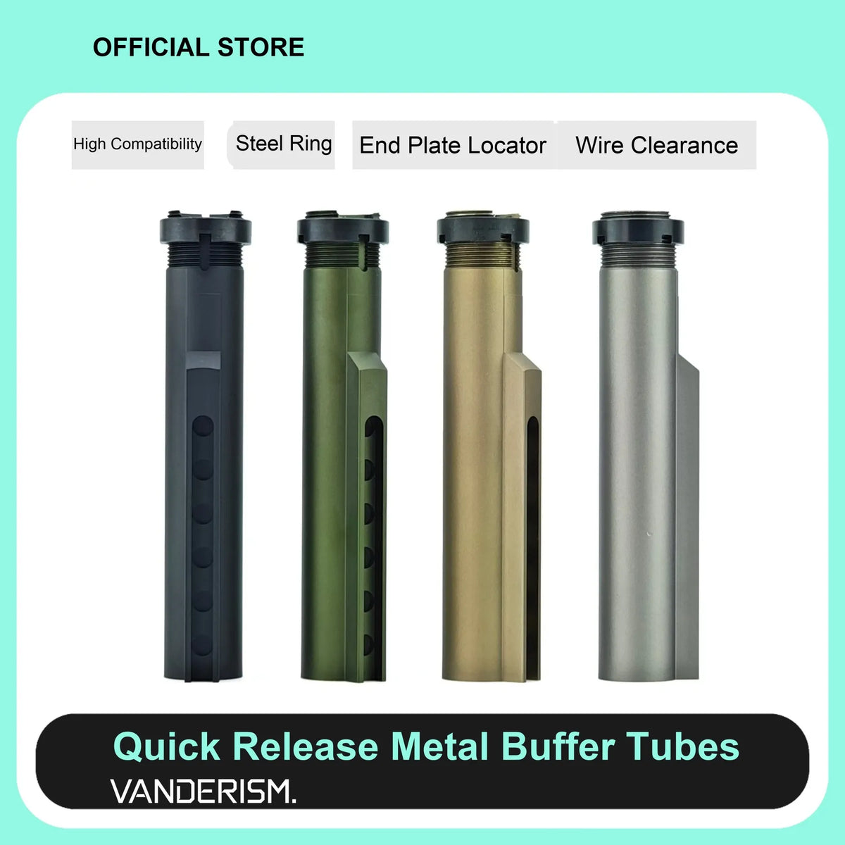 Quick Release Metal Buffer Tube with Steel Hardware (Pre-Order 50 Hari)