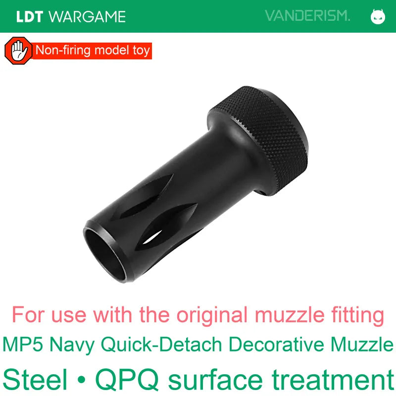 MP5 2.0 Navy Quick-Detach Decorative Muzzle, Nonfunctional Toy-Model Accessory (Pre-Order 50 Hari)