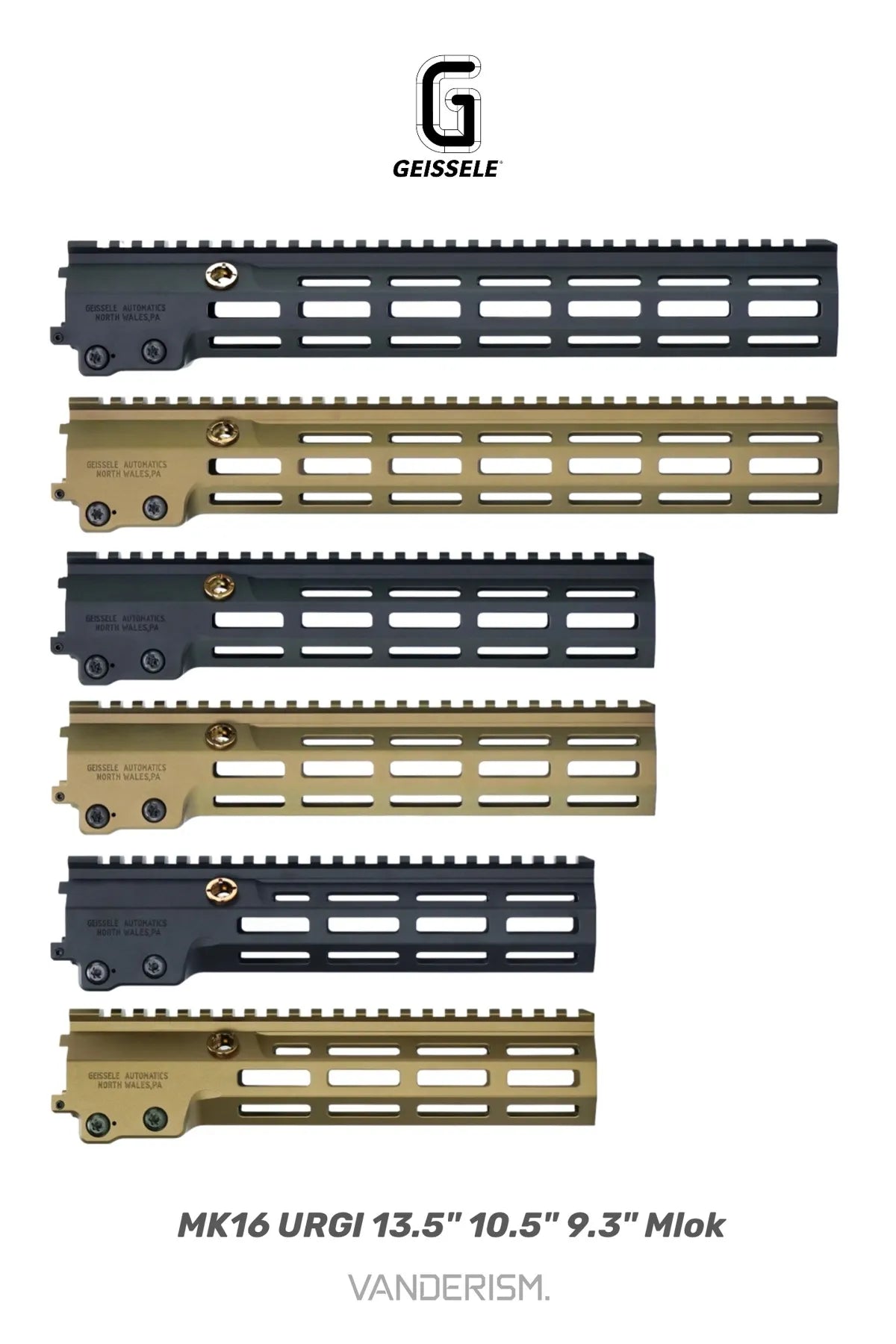 GEISSELE URGI MK16 Metal Handguards | Gel Blaster WGG WGB Airsoft (Pre-Order 50 Hari)