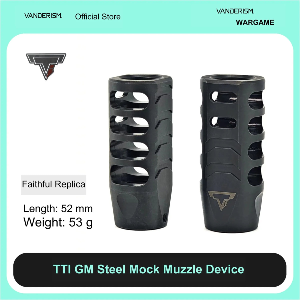 TTI GM John Wick Steel Flash Hider | Gel Blaster WGG WGB Airsoft (Pre-Order 50 Hari)
