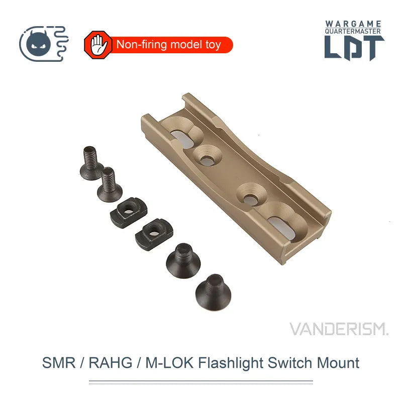 LDT CNC Metal Universal Flashlight Pressure-Switch Mount for SMR / Remington / MLOK Handguards (Pre-Order 50 Hari)