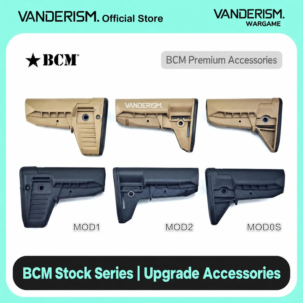 BCM MOD0S MOD2 MOD1 Nylon Stocks | Gel Blaster WGG WGB Airsoft (Pre-Order 50 Hari)