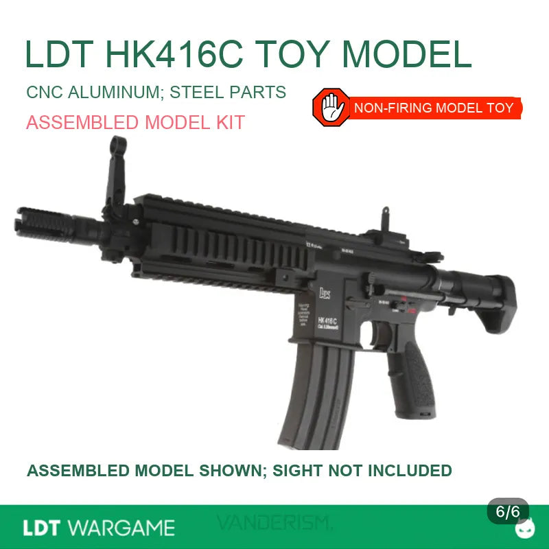 LDT416Plus HK416C/D Die-Cast + CNC Aluminum Split Receiver Kit with Steel Small Parts (Pre-Order 50 Hari)