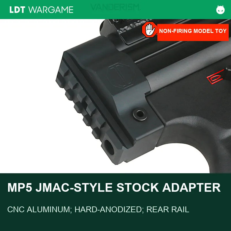 MP5 2.0 JMAC Replica CNC Hard-Anodized Rail-Stock Adapter (Pre-Order 50 Hari)