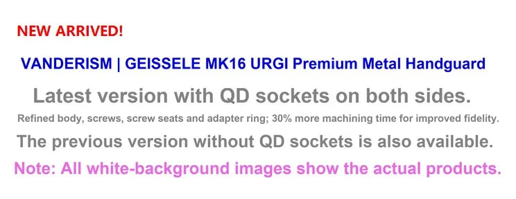 GEISSELE URGI MK16 Metal Handguards | Gel Blaster WGG WGB Airsoft (Pre-Order 50 Hari)