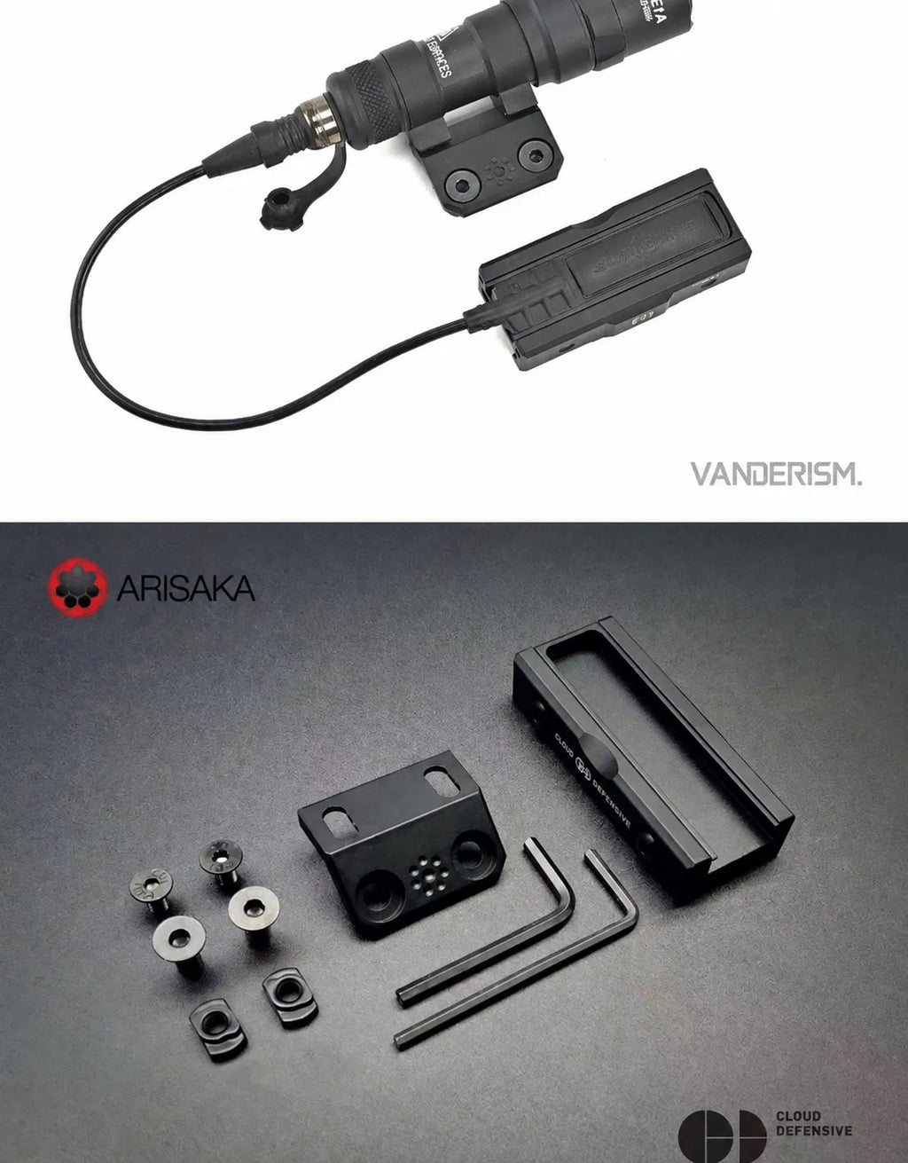 Sakura Flashlight Mount and Cloud Defensive Switch Holder (Pre-Order 50 Hari)