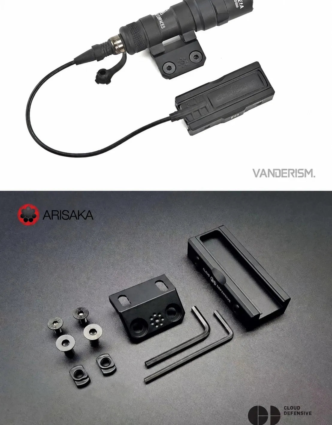 Sakura Flashlight Mount and Cloud Defensive Switch Holder (Pre-Order 50 Hari)