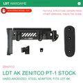 LDT AK Zenitco PT-1 Replica-Structure Stock, CNC Hard-Anodized Aluminum and Steel (Pre-Order 50 Hari)