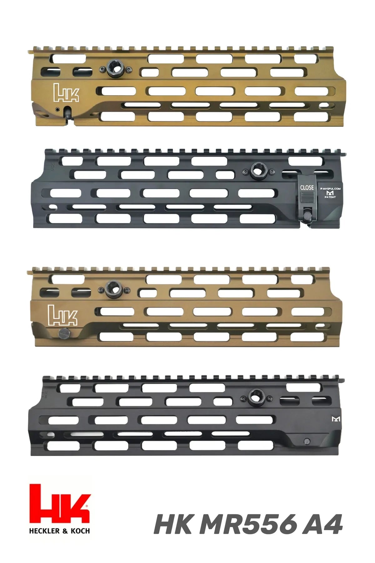 HK416 MR556 G95 A4 Metal Handguards | Gel Blaster WGG WGB Airsoft (Pre-Order 50 Hari)