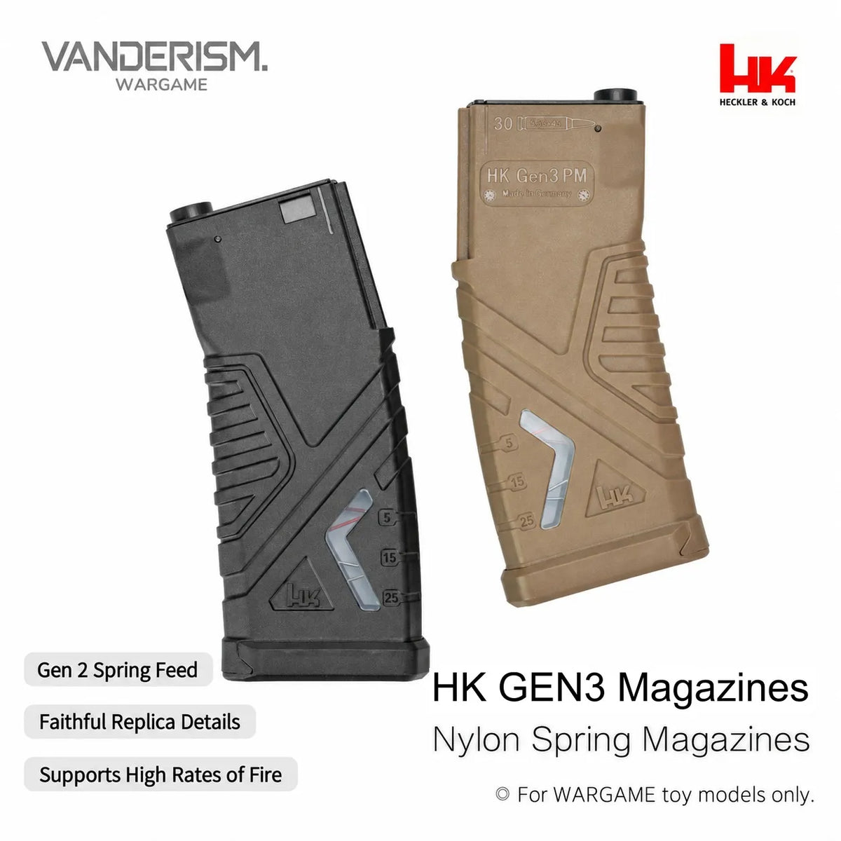 HK416 GEN3 Gen 2 Nylon Pressure Magazine (Pre-Order 50 Hari)