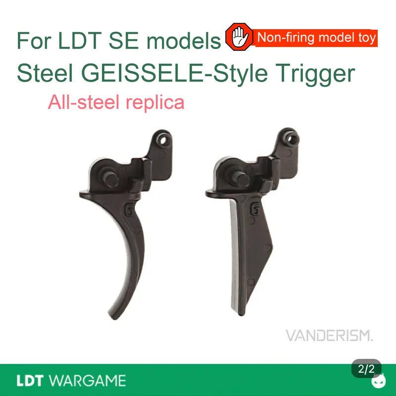 LDT GEISSELE-Style Steel Trigger for LDX V2 or SE Shell-Ejecting Models (Pre-Order 50 Hari)