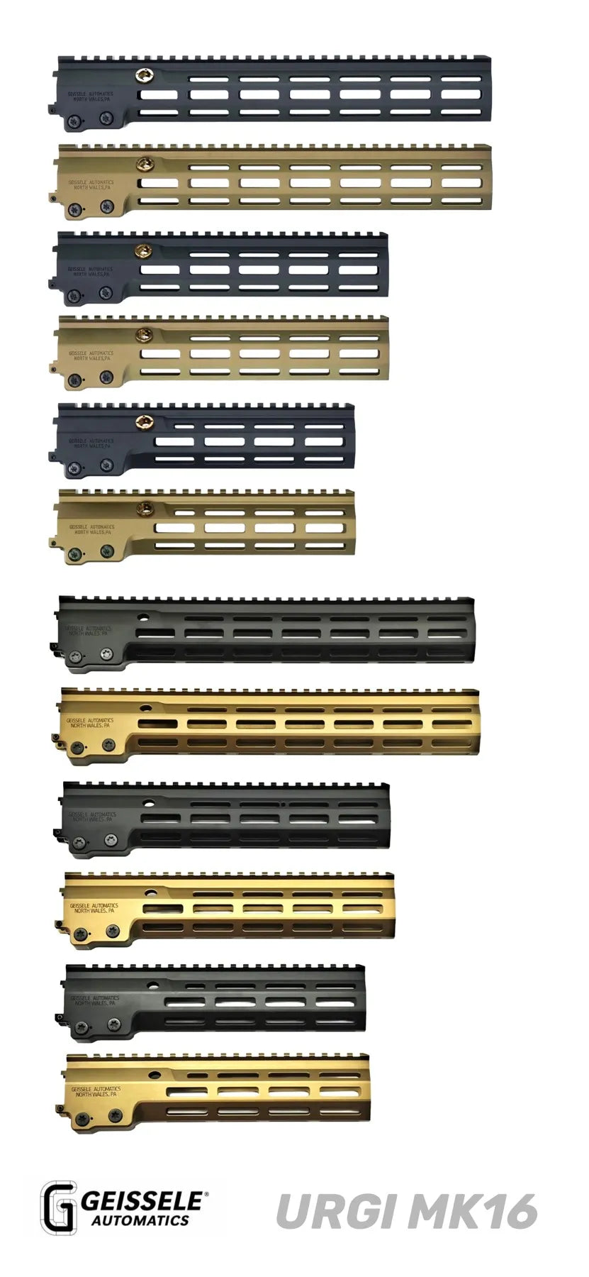 GEISSELE URGI MK16 Metal Handguards | Gel Blaster WGG WGB Airsoft (Pre-Order 50 Hari)