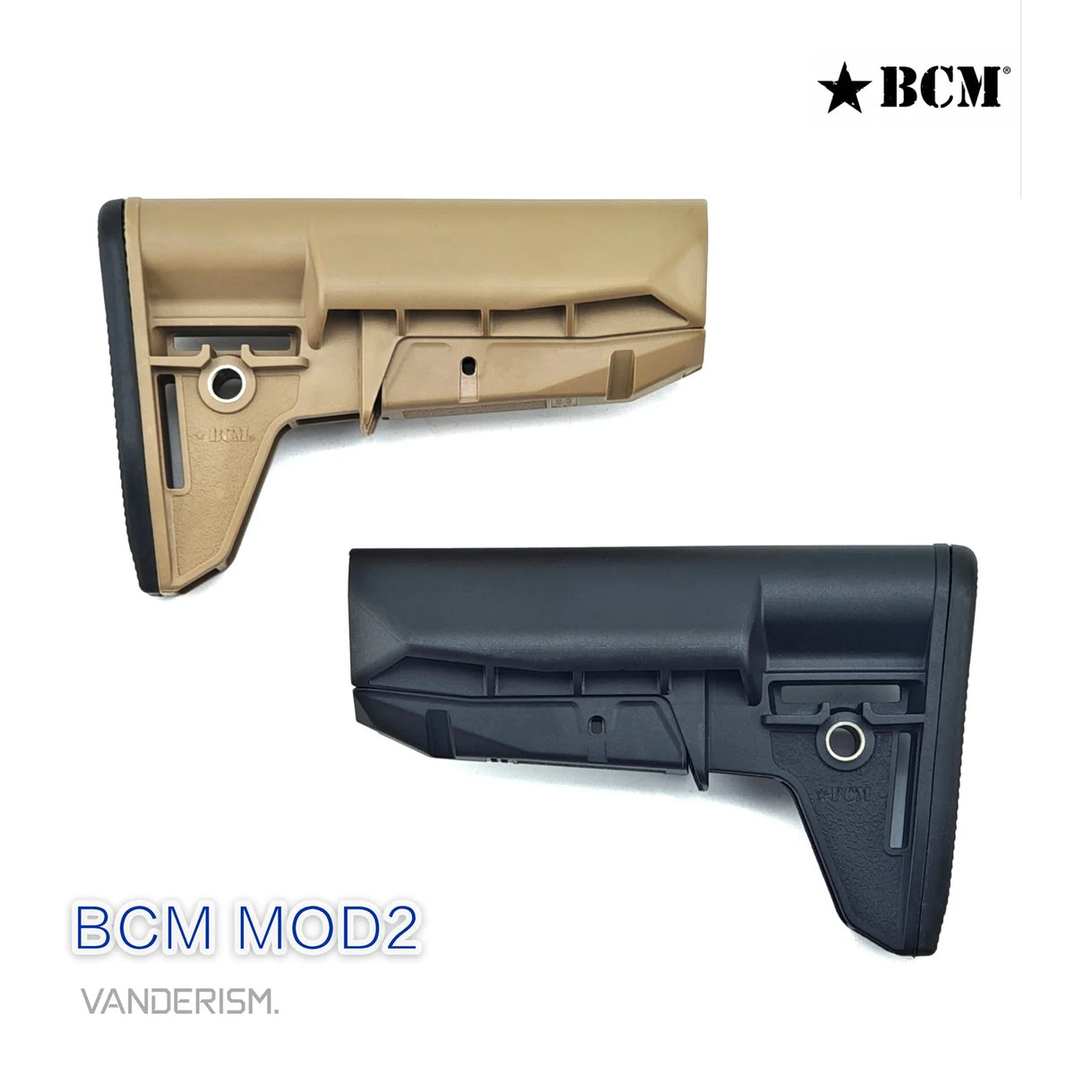 BCM MOD0S MOD2 MOD1 Nylon Stocks | Gel Blaster WGG WGB Airsoft (Pre-Order 50 Hari)
