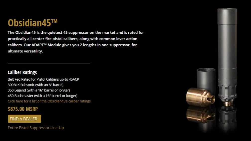 RUGGED Obsidian 9 and 45 Metal Mock Suppressors | Gel Blaster WGG WGB Airsoft (Pre-Order 50 Hari)