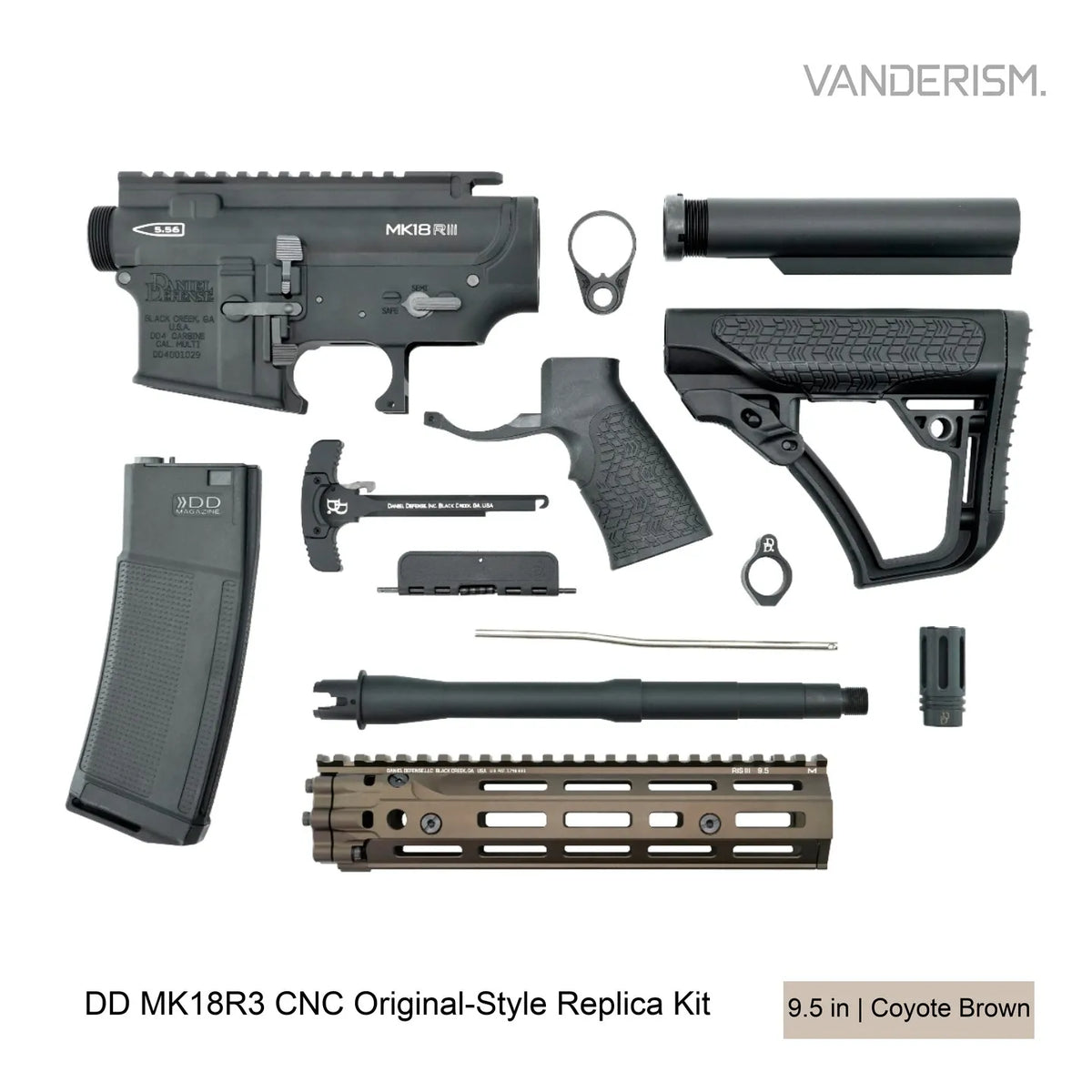 DD RIS3 CNC Metal Body Kit | Gel Blaster WGG WGB (Pre-Order 50 Hari)