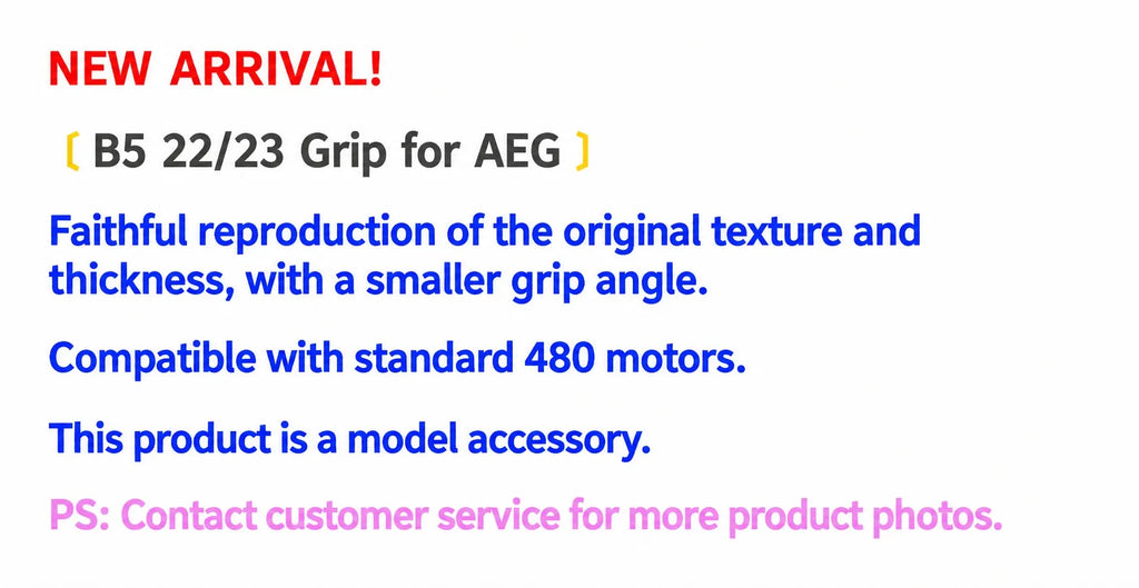 B5 Type 22 and 23 480 Motor Grips (Pre-Order 50 Hari)