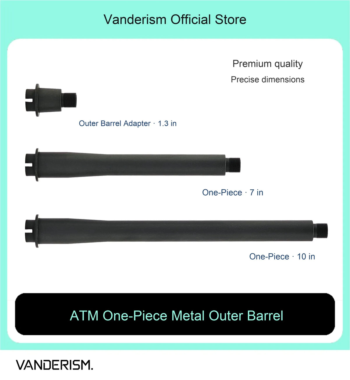 ATM Metal Outer Barrels and Extensions (Pre-Order 50 Hari)