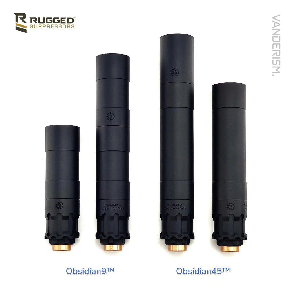 RUGGED Obsidian 9 and 45 Metal Mock Suppressors | Gel Blaster WGG WGB Airsoft (Pre-Order 50 Hari)