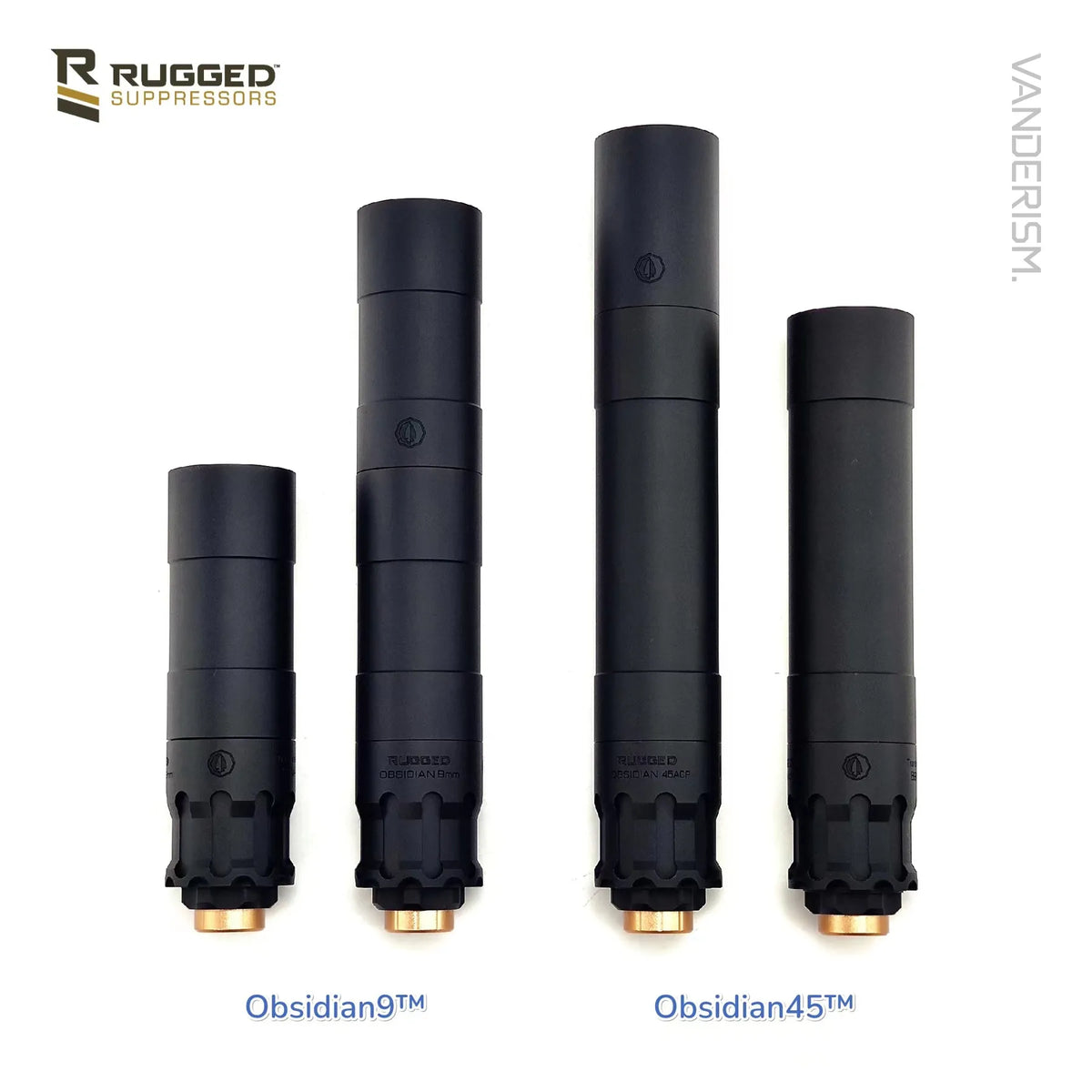 RUGGED Obsidian 9 and 45 Metal Mock Suppressors | Gel Blaster WGG WGB Airsoft (Pre-Order 50 Hari)