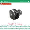 LDT AK JMAC LAF-26 Steel Decorative Muzzle, Nonfunctional (Pre-Order 50 Hari)