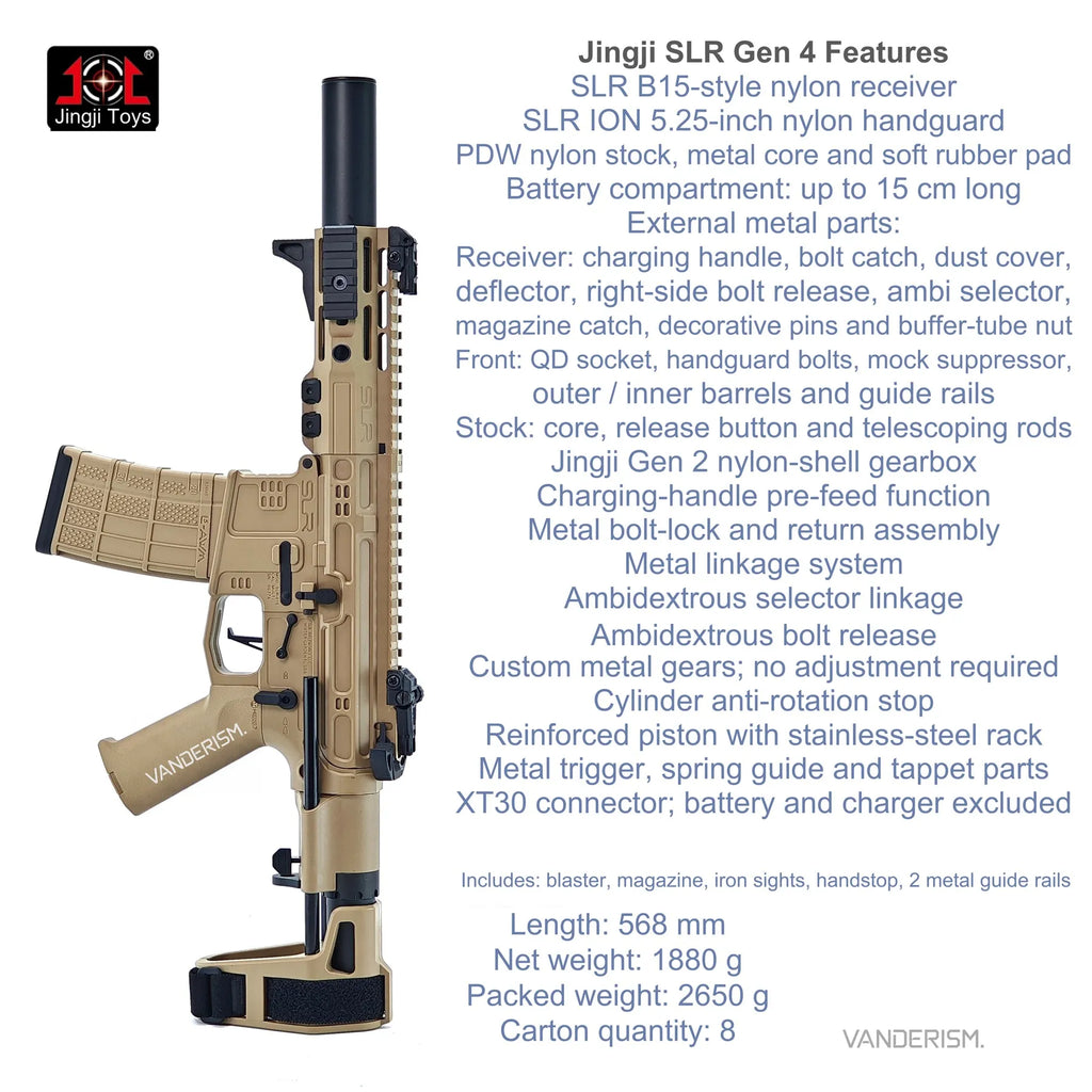 Jingji SLR B15 Gen 4 Gel Blaster with Electronic Fire Control | Water Gel Blaster WGG WGB (Pre-Order 50 Hari)