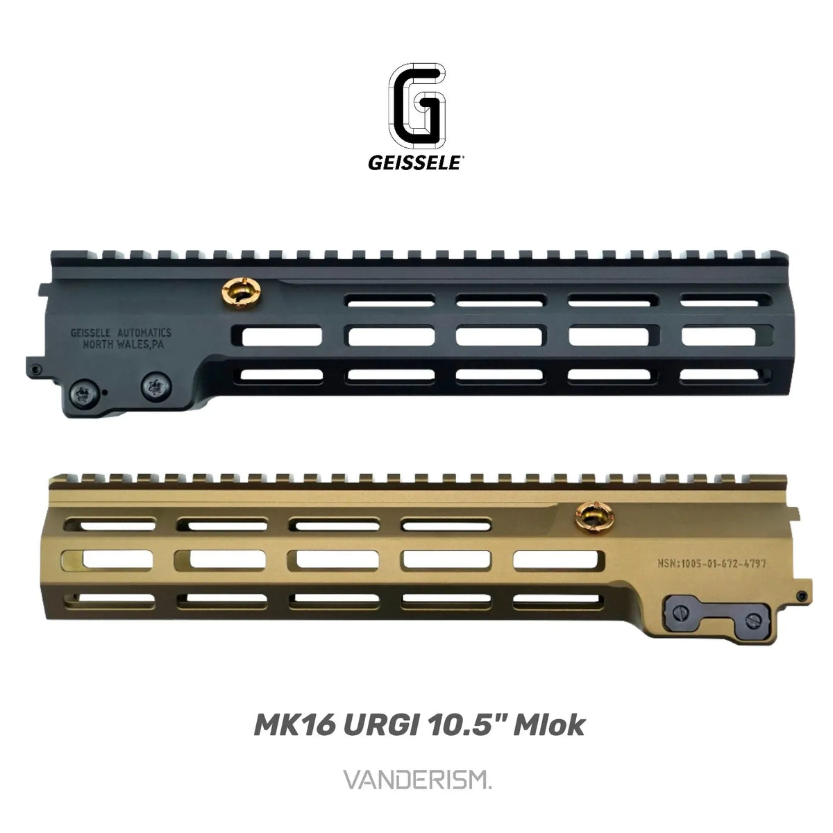 GEISSELE URGI MK16 Metal Handguards | Gel Blaster WGG WGB Airsoft (Pre-Order 50 Hari)