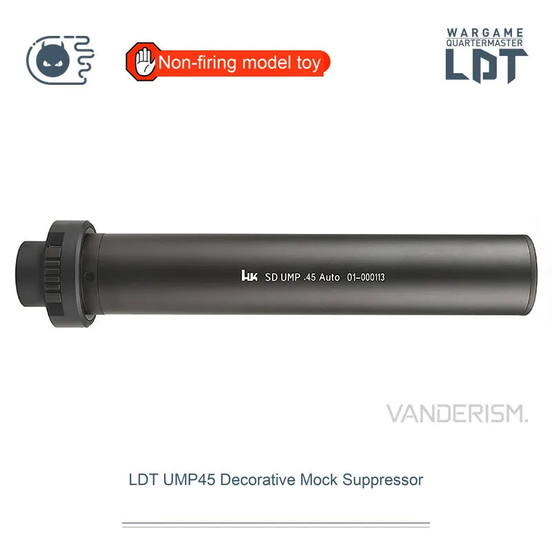 LDT UMP45 Decorative Mock Suppressor for Toy Models (Pre-Order 50 Hari)